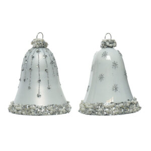 Szklane dzwoneczki bombki brokat mix